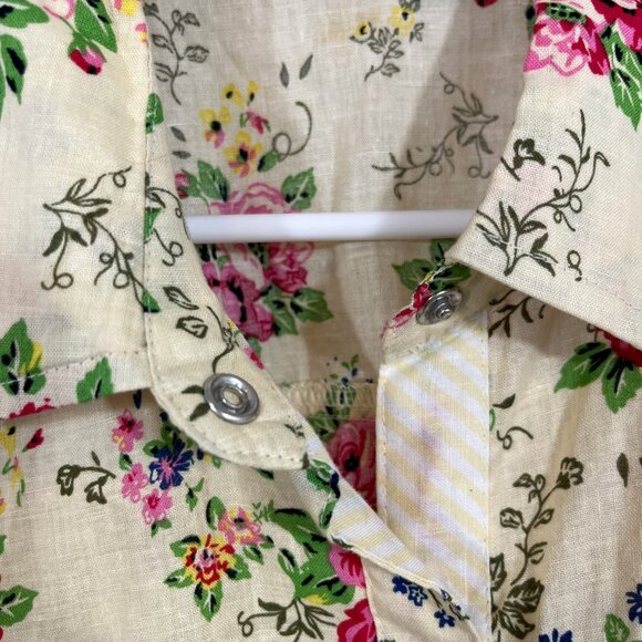 Vintage LEI Yellow Floral Long Sleeve Shirt Snap Button Western Boho - Size XXL - Picture 3 of 7